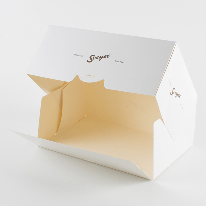 Cake piece box with 1C print Image