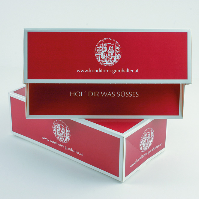 Cake piece box with 1C negative print Image