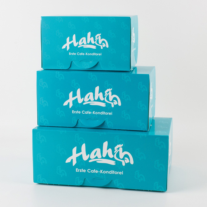 Cake piece box with 1C negative print Image