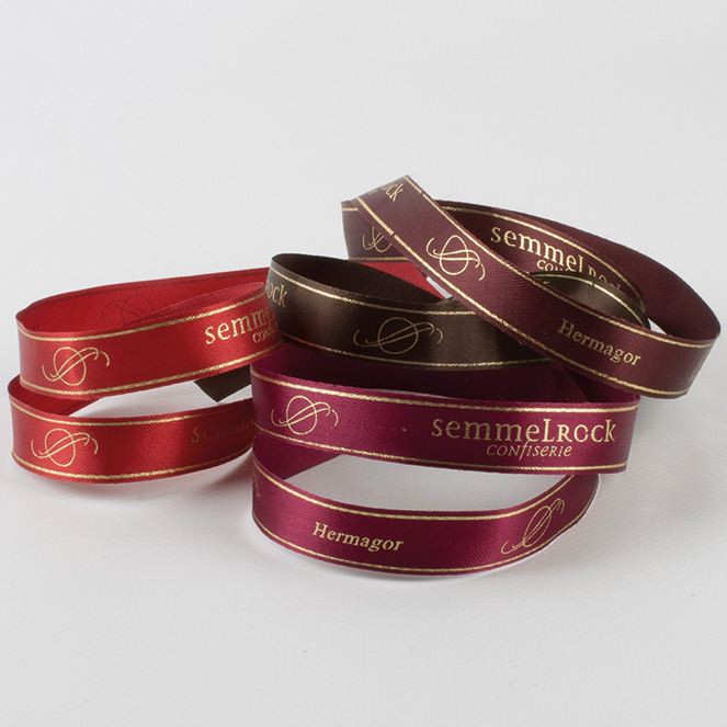 Single satin ribbon with customer print Image